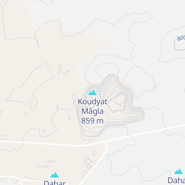 Map of Koudyat Mâgla