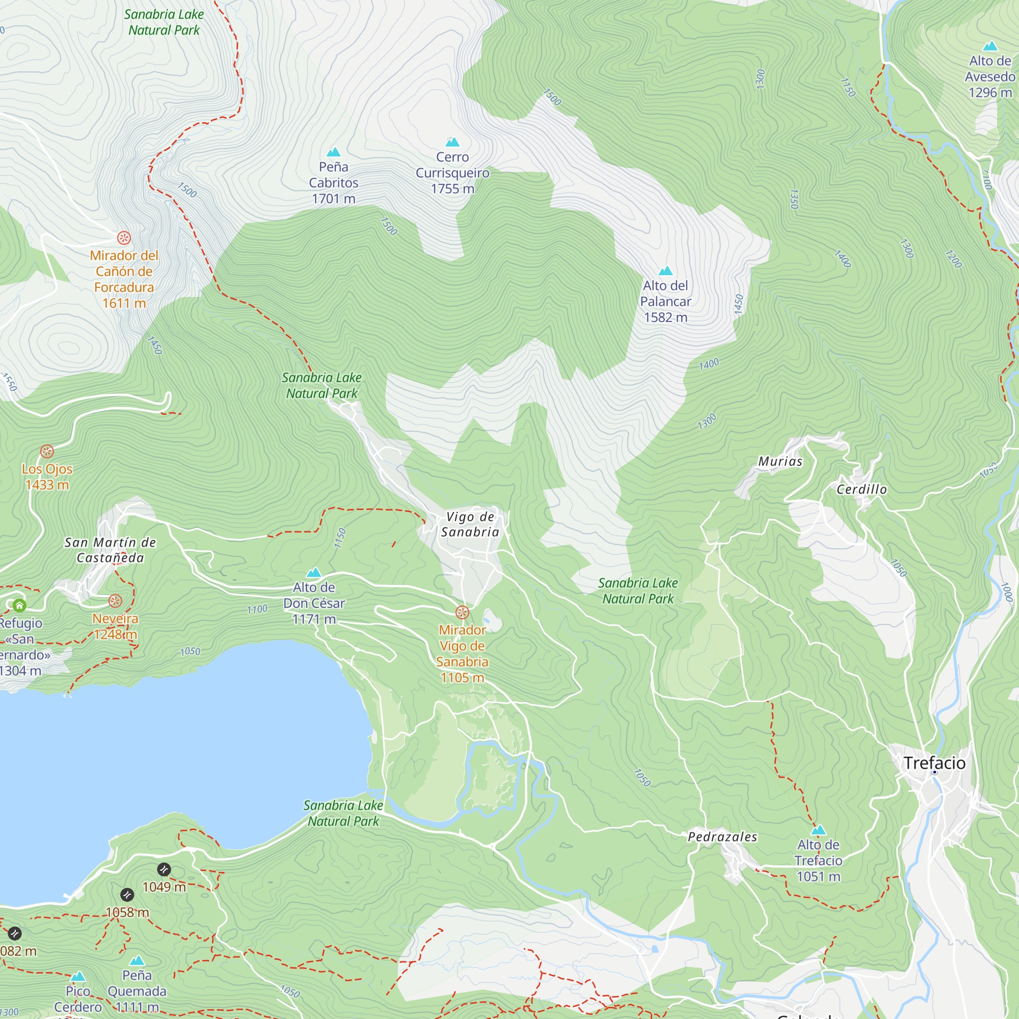 Cabañas de madera Sanabria map