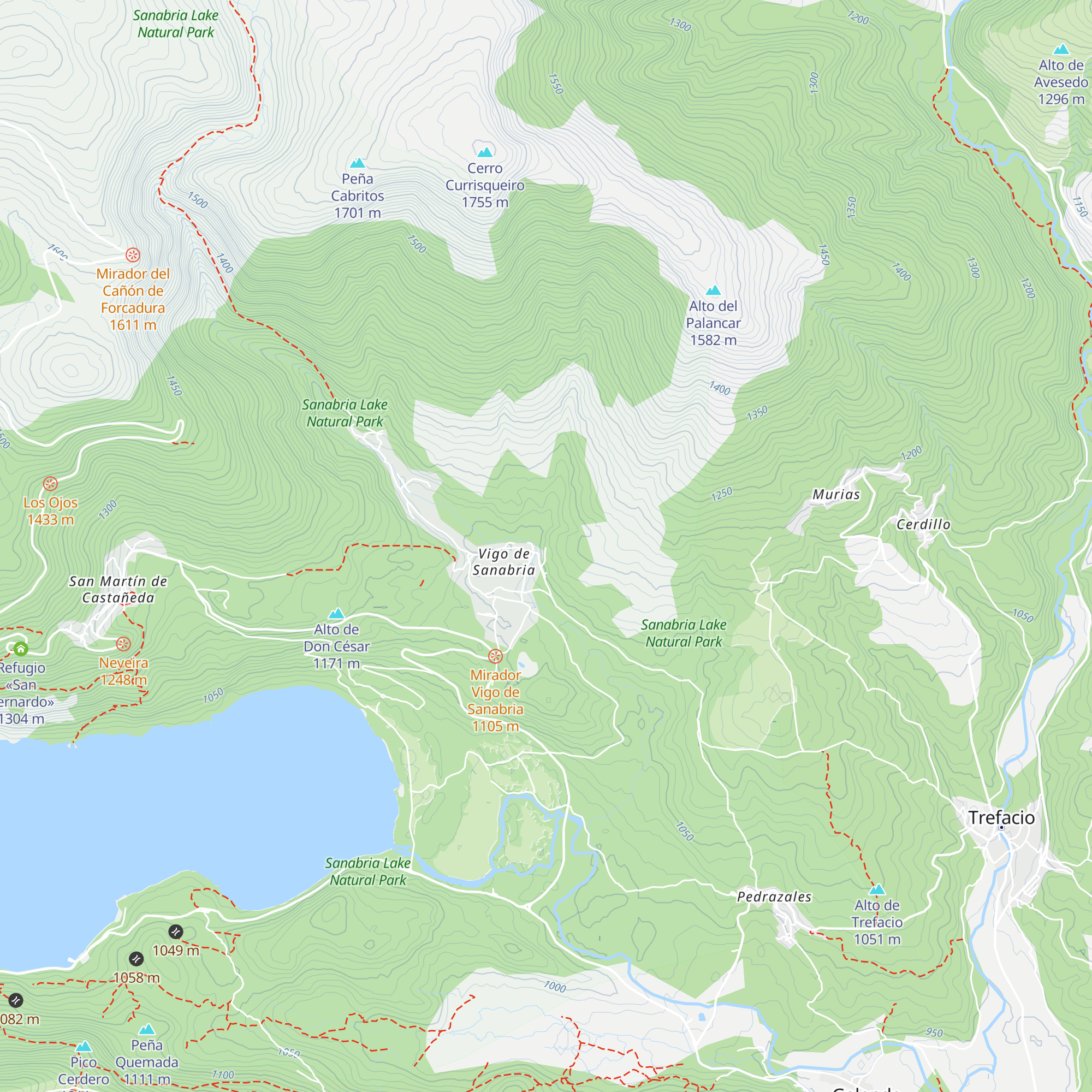 Cabañas de madera Sanabria map