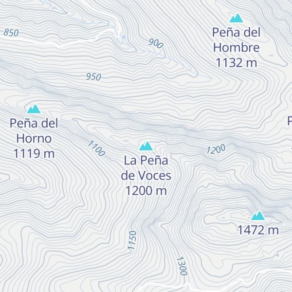 Map of La Peña de Voces