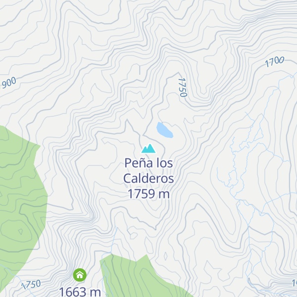 Map of Peña los Calderos
