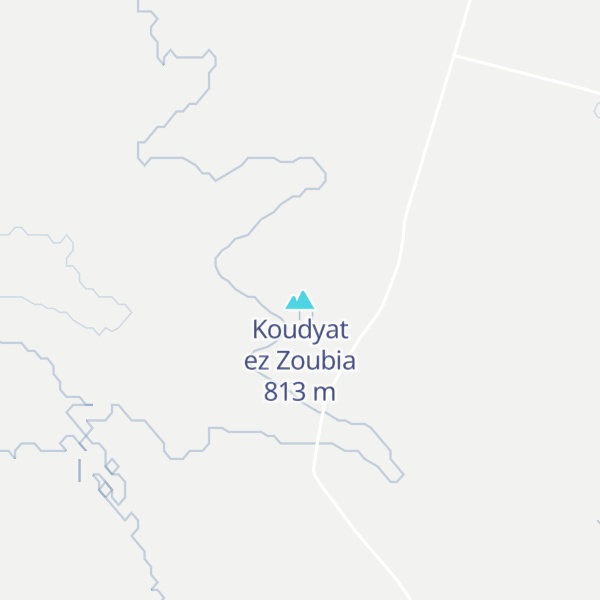 Map of Koudyat ez Zoubia