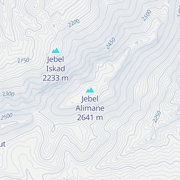 Map of Jebel Alimane