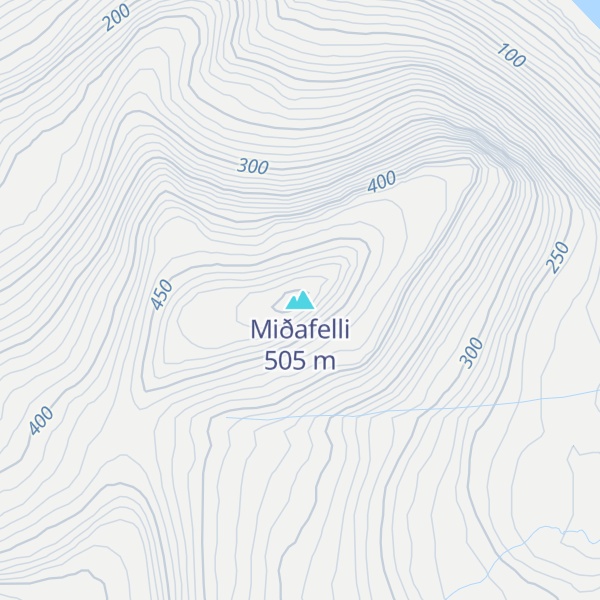 Map of Miðafelli