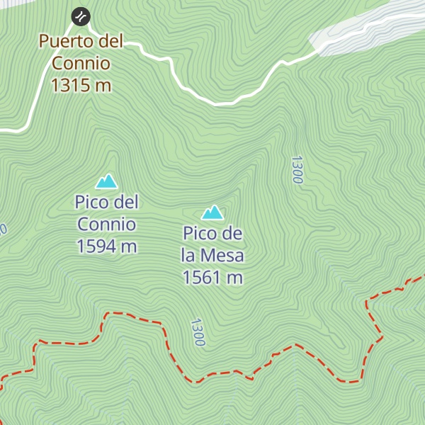 Map of Pico de la Mesa