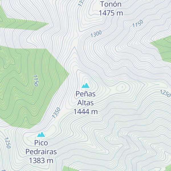 Map of Peñas Altas