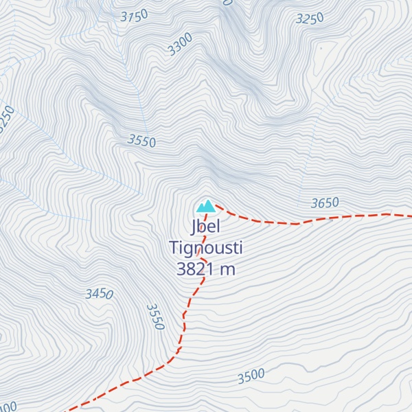 Map of Jbel Tignousti