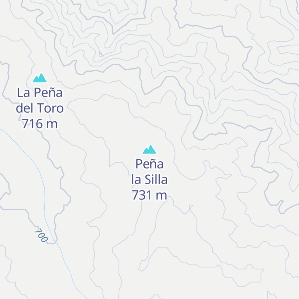 Map of Peña la Silla