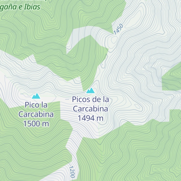 Map of Picos de la Carcabina