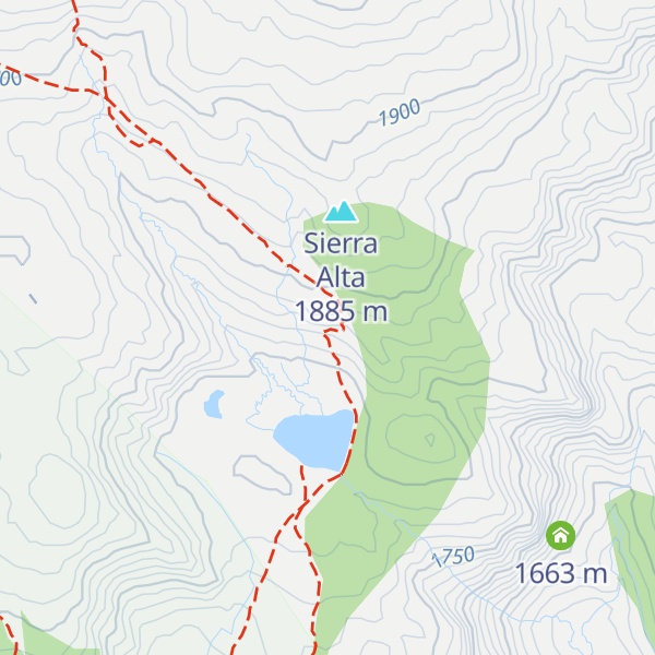 Map of Refugio de montaña de La Laguna de las Yeguas