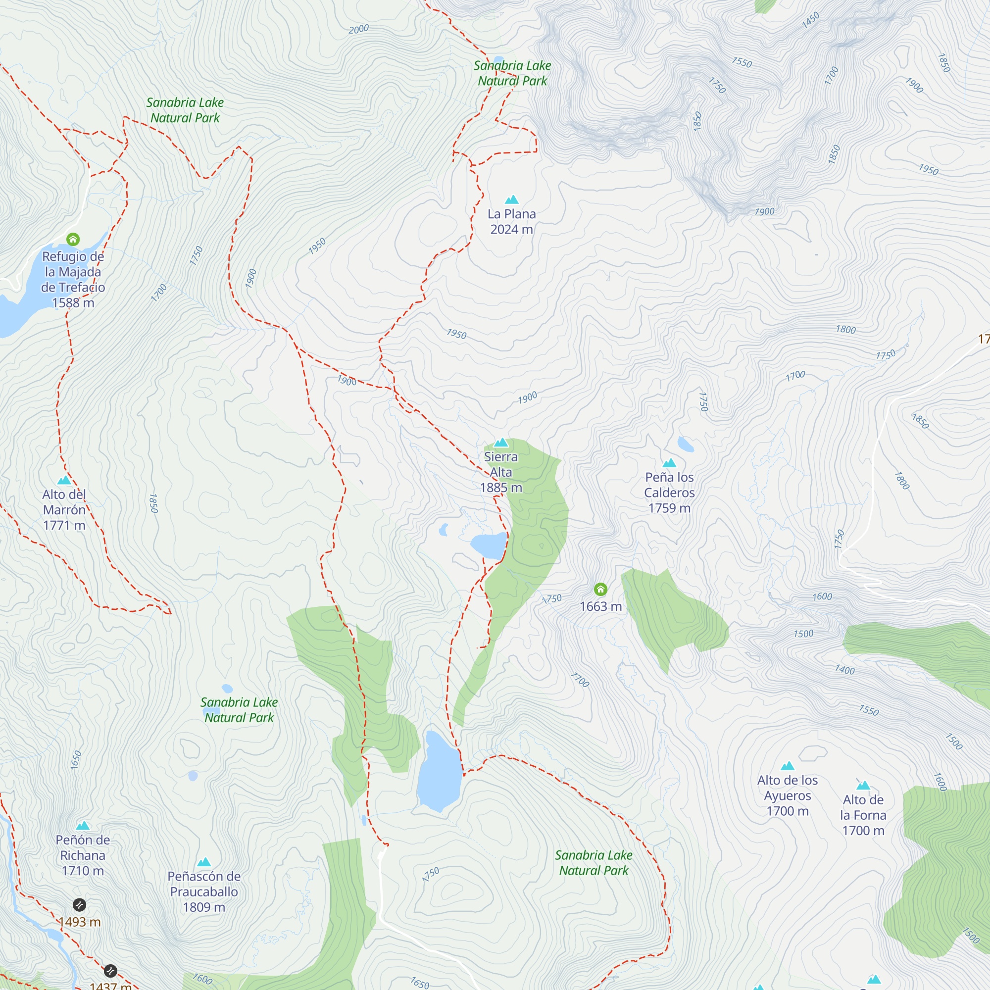 Refugio de montaña de La Laguna de las Yeguas map