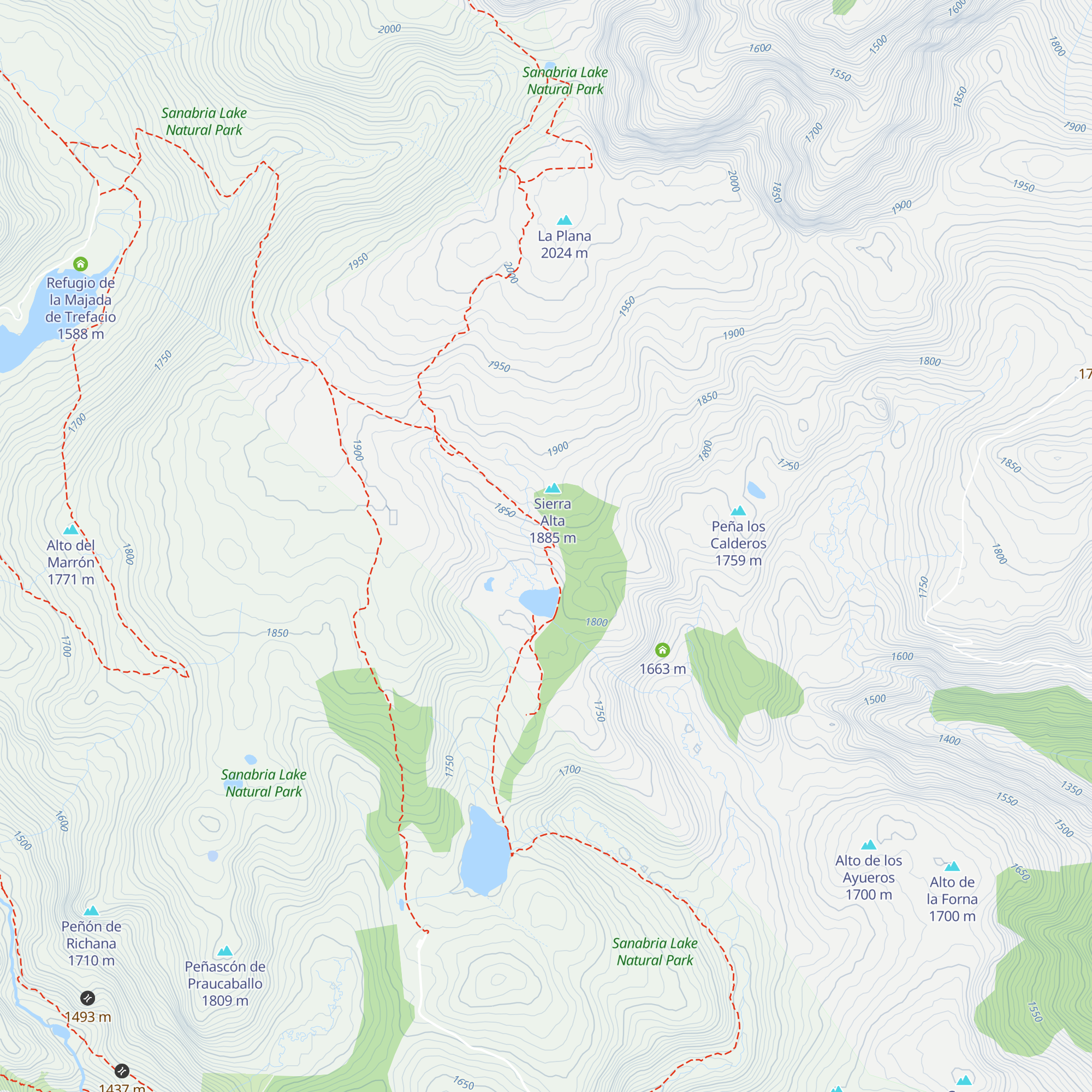 Refugio de montaña de La Laguna de las Yeguas map