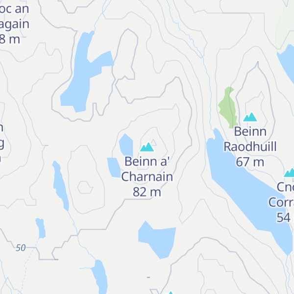 Map of Beinn a' Charnain