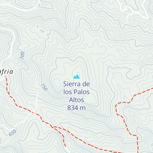 Map of Sierra de los Palos Altos