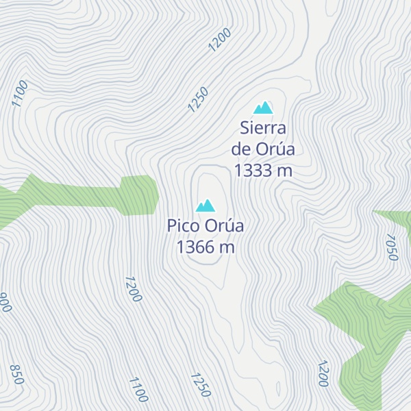Map of Pico Orúa