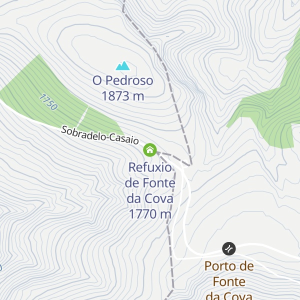 Map of Refuxio de Fonte da Cova