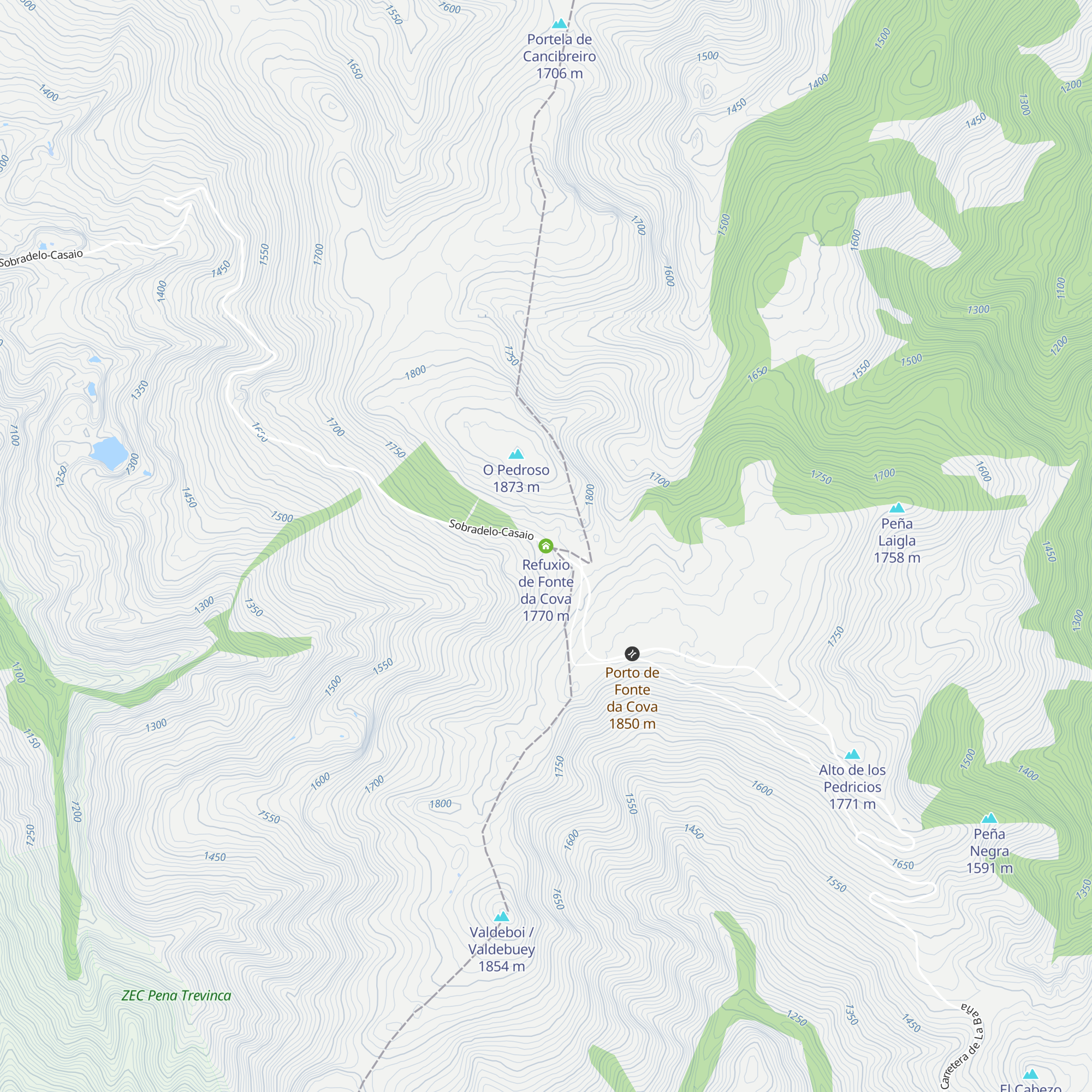 Refuxio de Fonte da Cova map