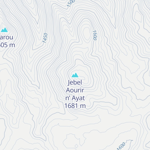 Map of Jebel Aourir n’ Ayat