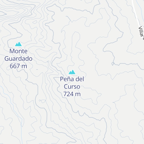 Map of Peña del Curso