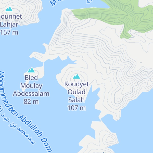 Map of Koudyet Oulad Salah