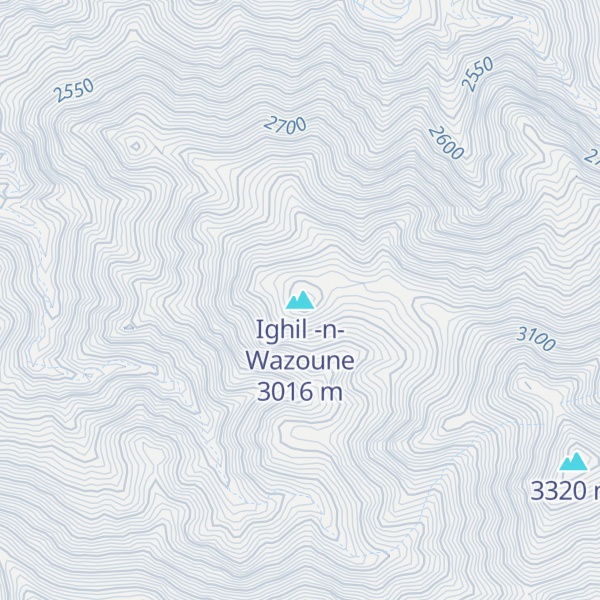 Map of Ighil -n-Wazoune