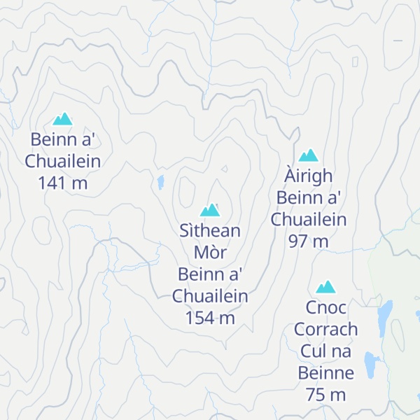 Map of Sìthean Mòr Beinn a' Chuailein