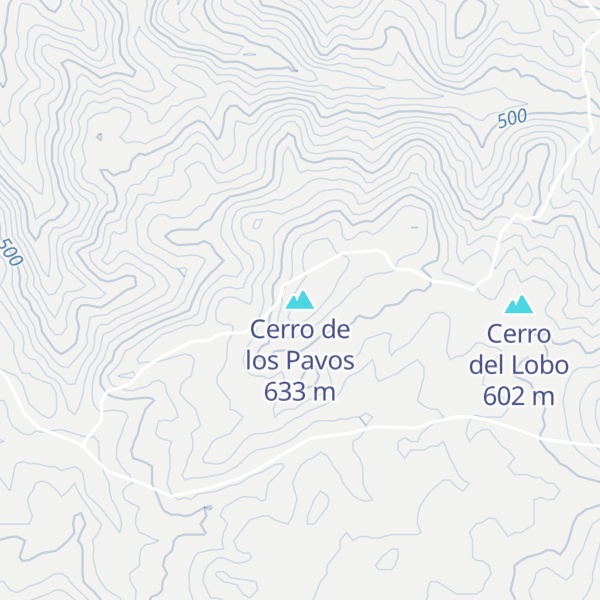 Map of Cerro de los Pavos