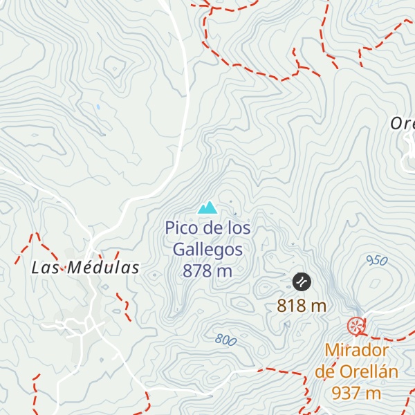 Map of Pico de los Gallegos