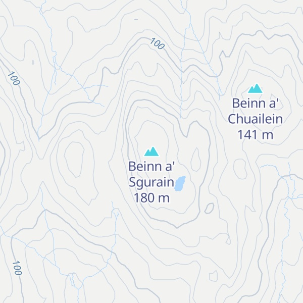 Map of Beinn a' Sgurain