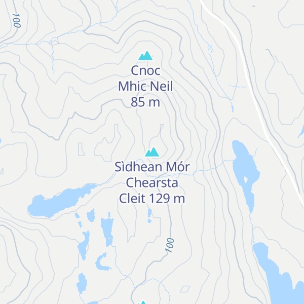 Map of Sìdhean Mór Chearsta Cleit