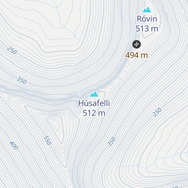 Map of Húsafelli