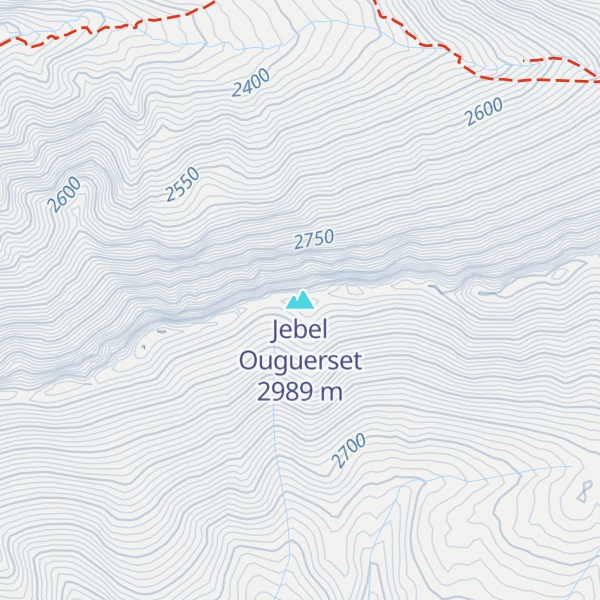 Map of Jebel Ouguerset