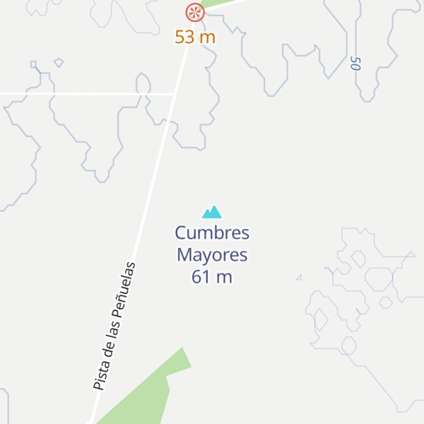 Map of Cumbres Mayores
