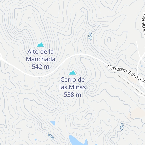 Map of Cerro de las Minas