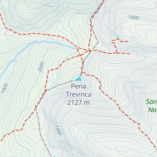 Map of Pena Trevinca