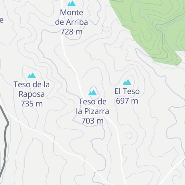 Map of Teso de la Pizarra