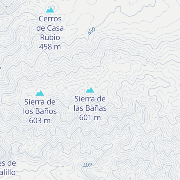 Map of Sierra de las Bañas