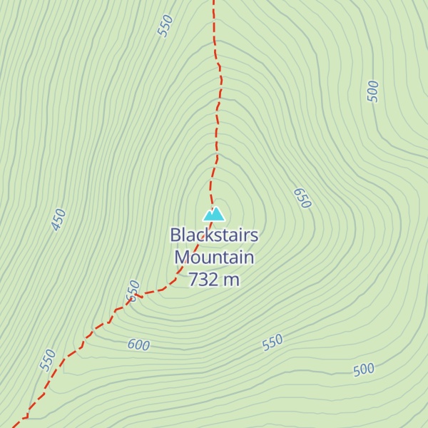 Map of Blackstairs Mountain