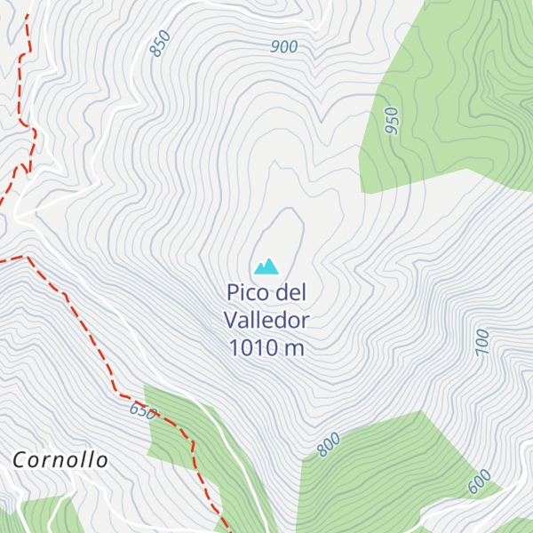 Map of Pico del Valledor