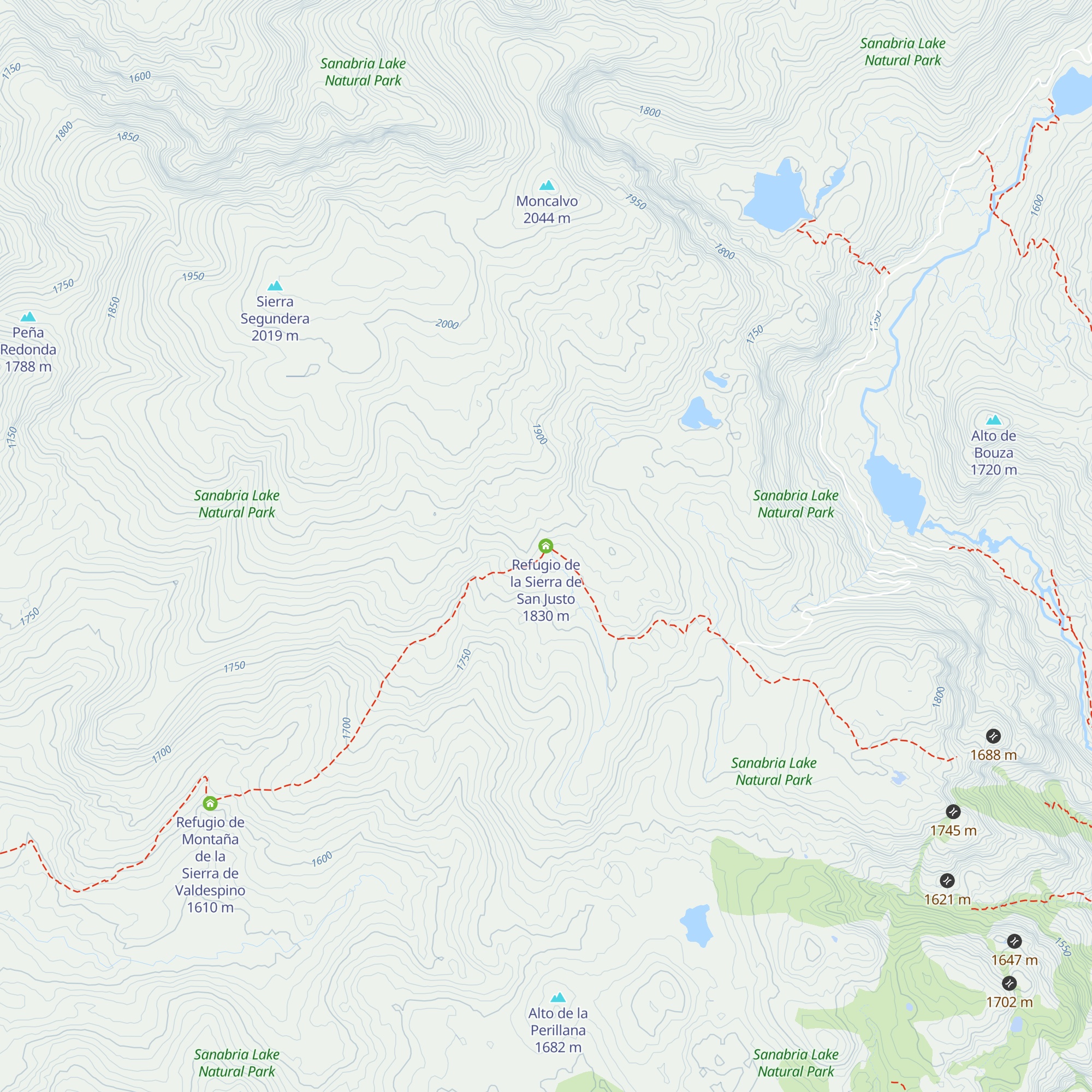 Refugio de la Sierra de San Justo map