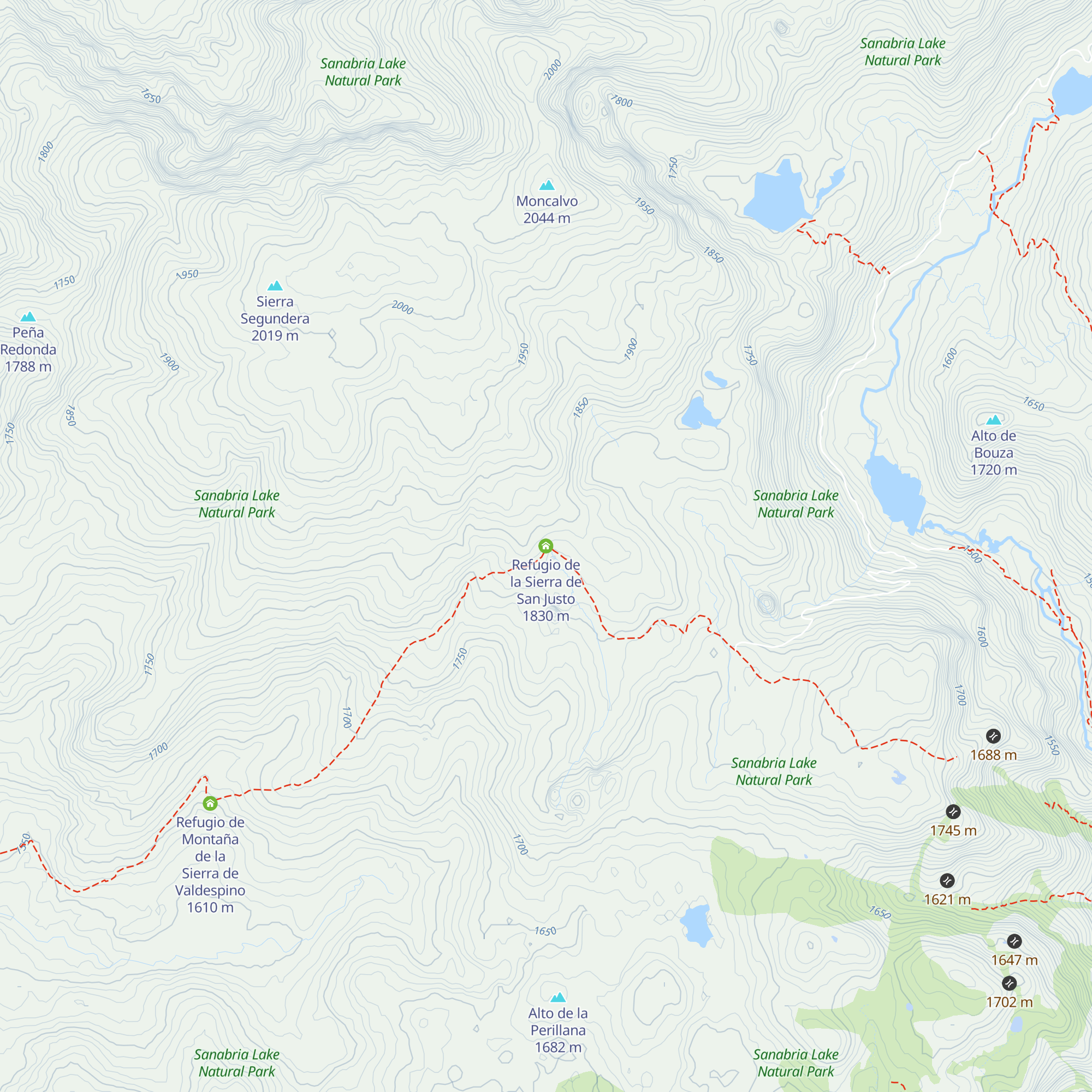 Refugio de la Sierra de San Justo map
