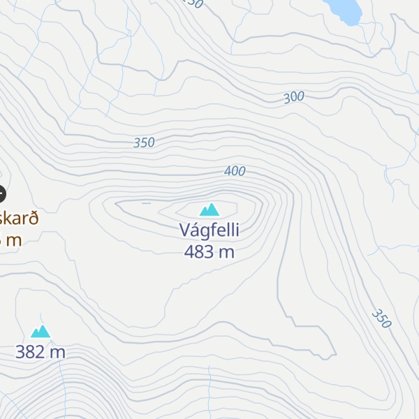 Map of Vágfelli