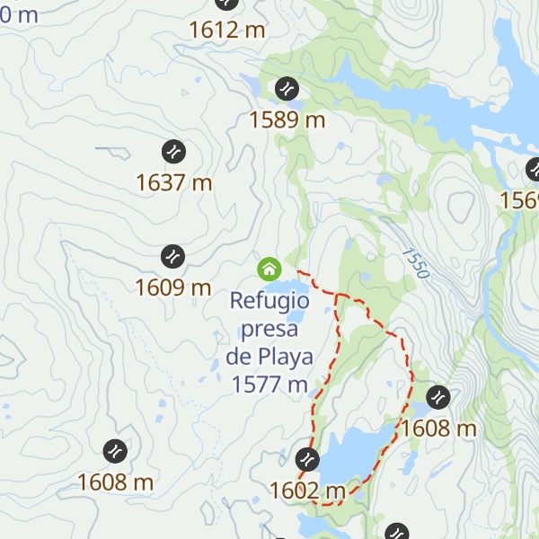 Map of Refugio presa de Playa