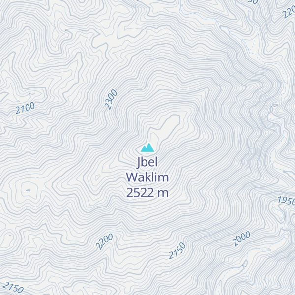 Map of Jbel Waklim
