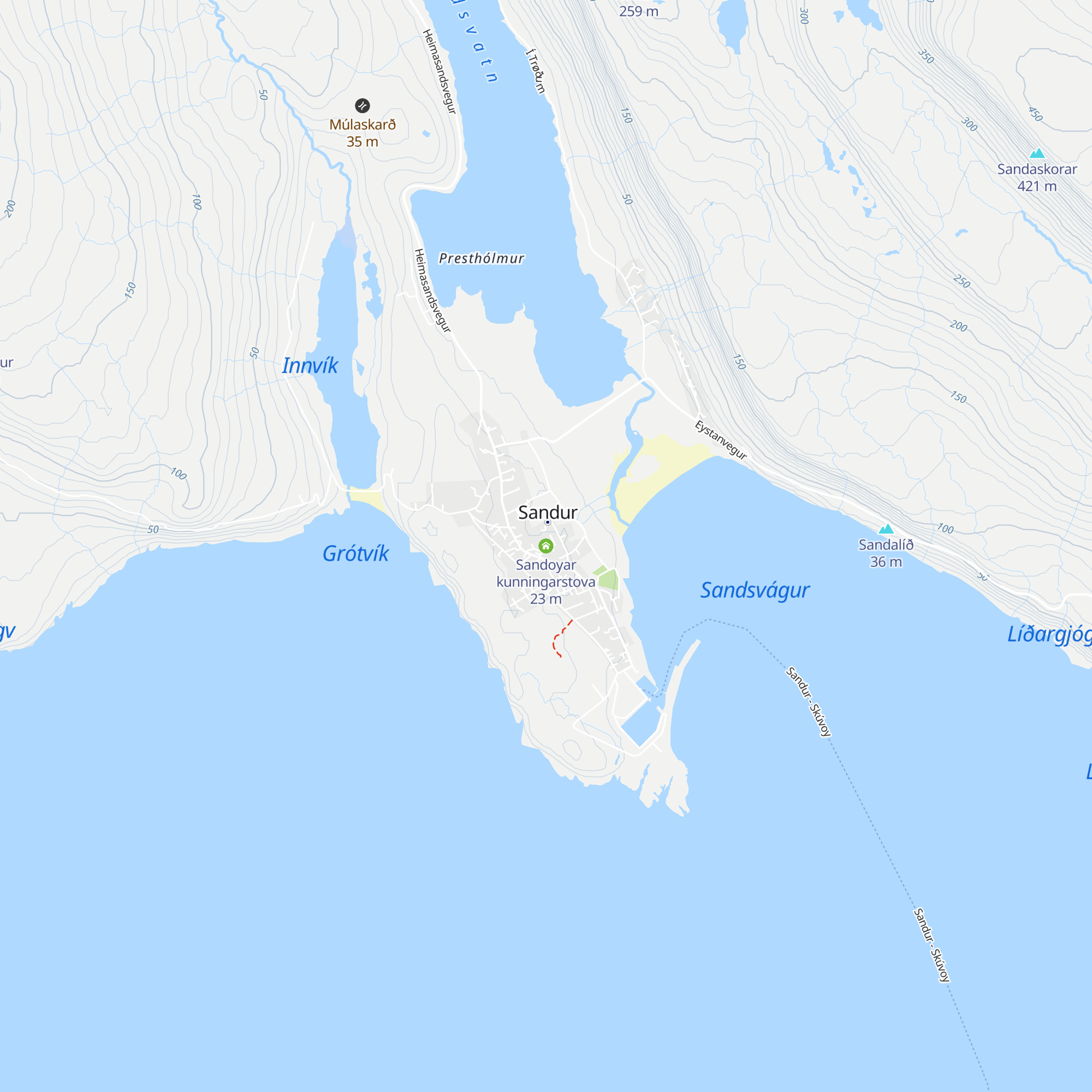 Sandoyar kunningarstova map