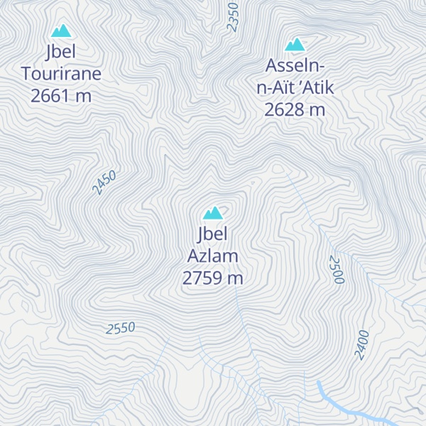 Map of Jbel Azlam