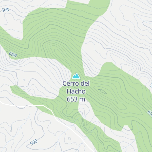 Map of Cerro del Hacho