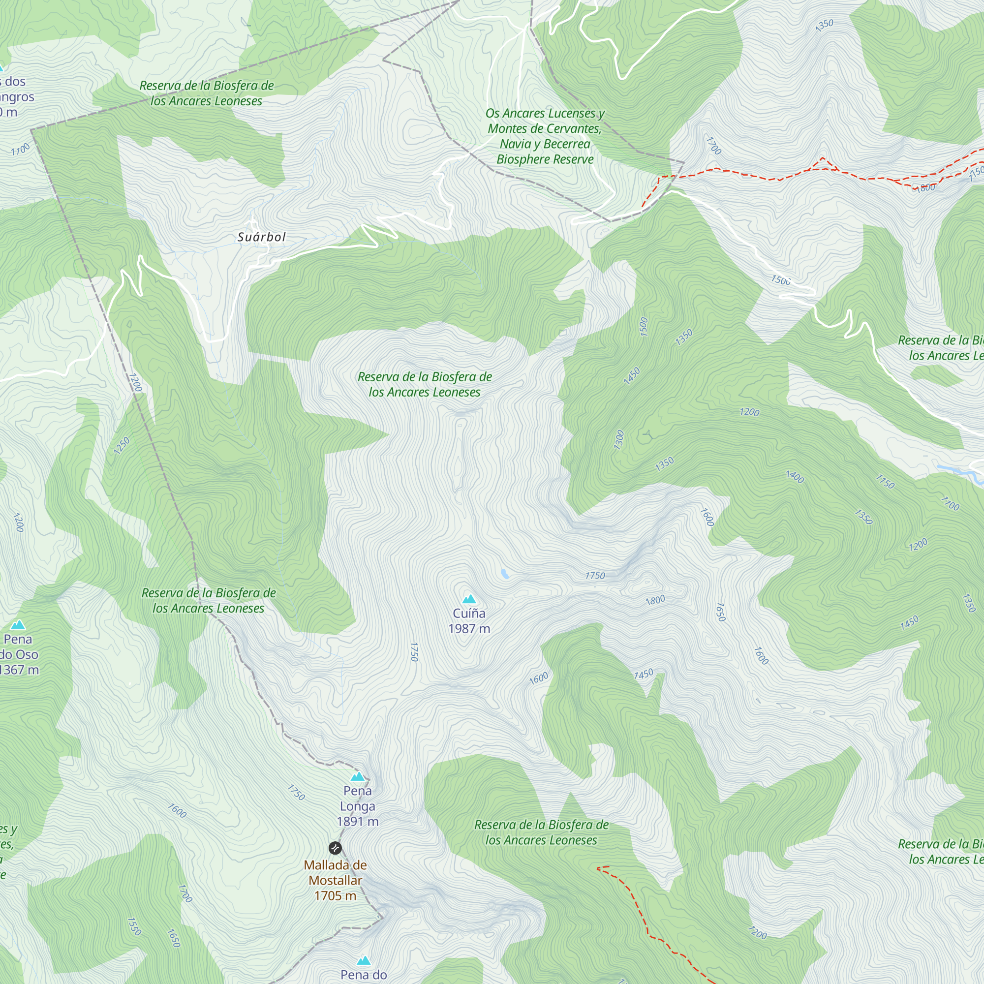 Refugio de Cuíña map