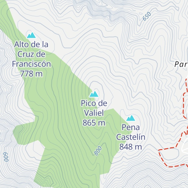 Map of Pico de Valiel