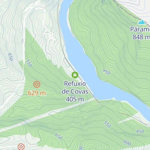 Map of Refuxio de Covas